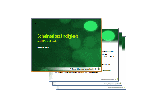 <small>Thema: </small><br>Scheinselbständigkeit im IT-Projektmarkt